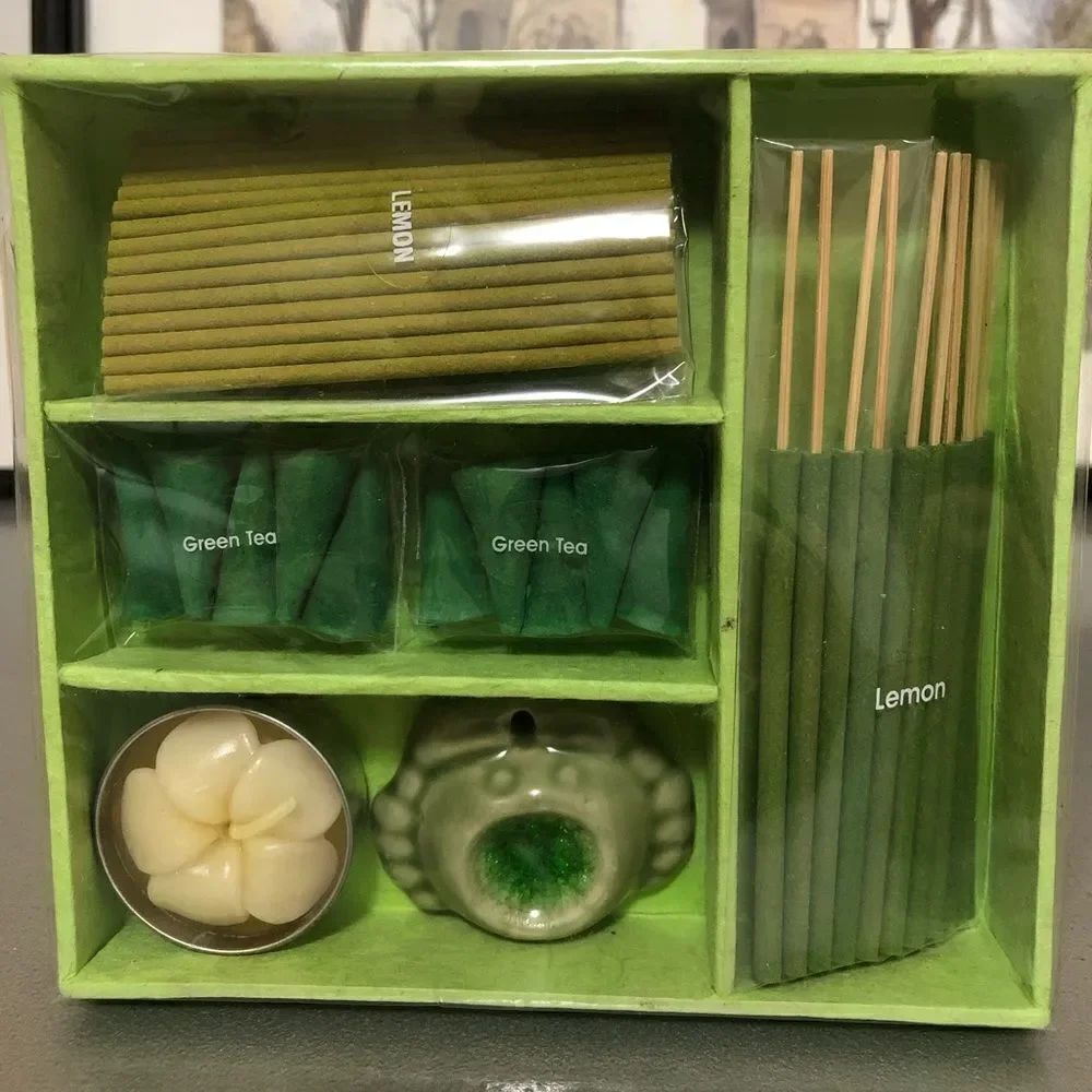 NIB: Incense Gift Set - Green Tea & Lemon‎ - Picture 8 of 11